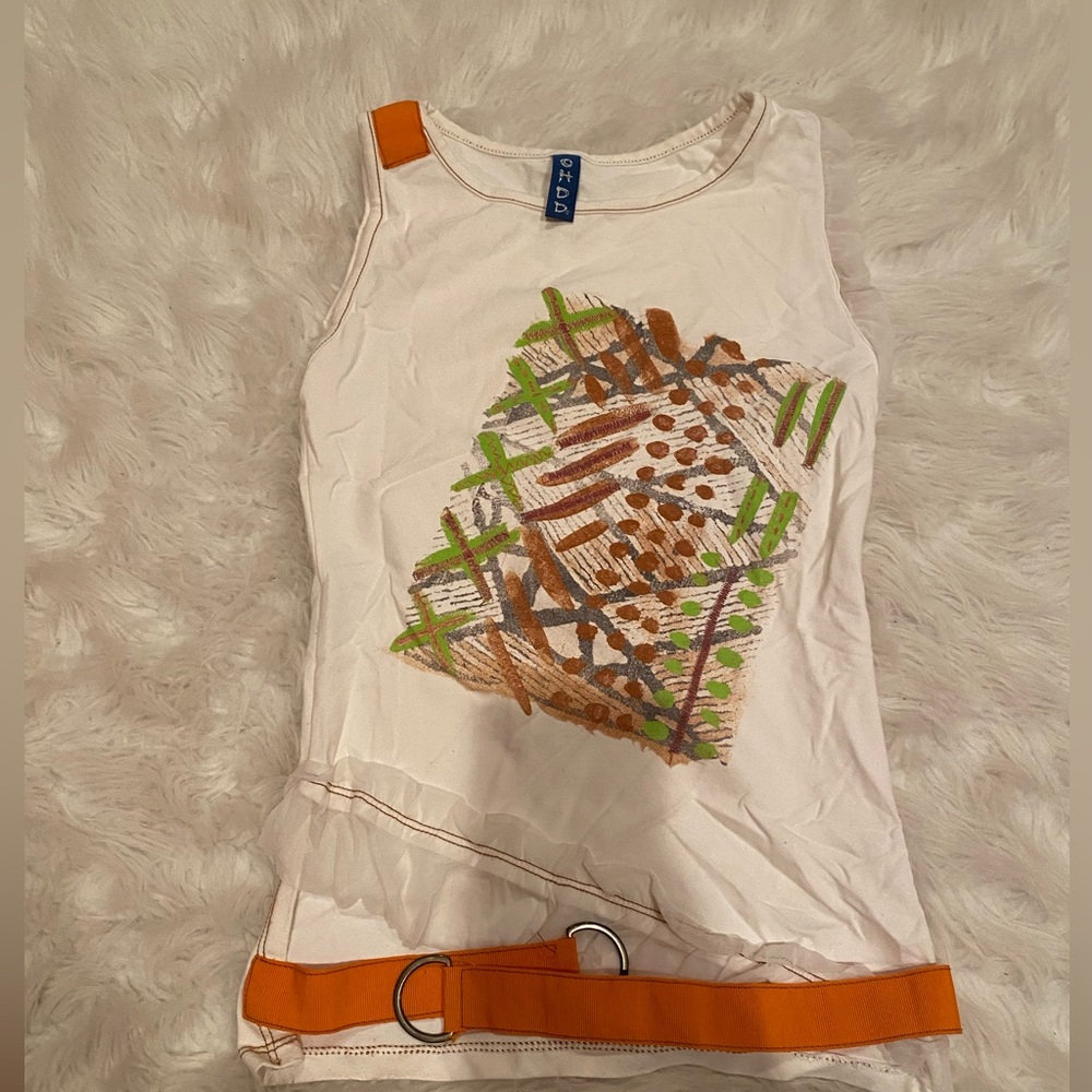 OHDD Marco Fantini Firenze orange, green, and white tank top